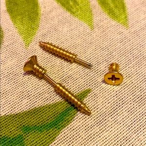 Goldtone Screw Earrings